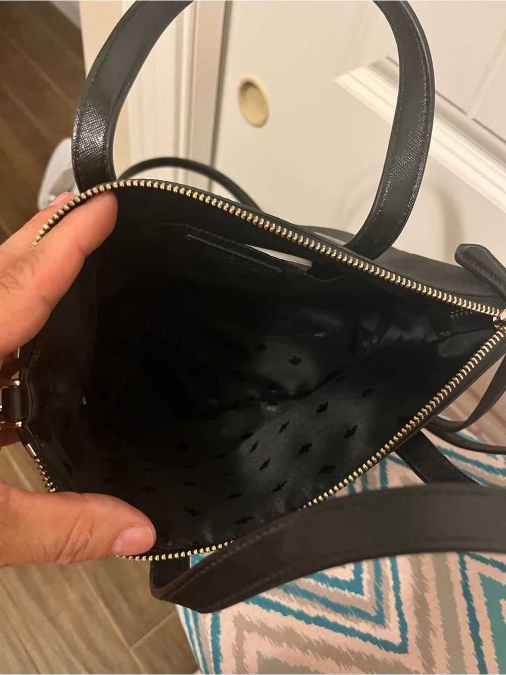 Kate Spade Lola Glitter Satchel, Black NWOT - Picture 4 of 5